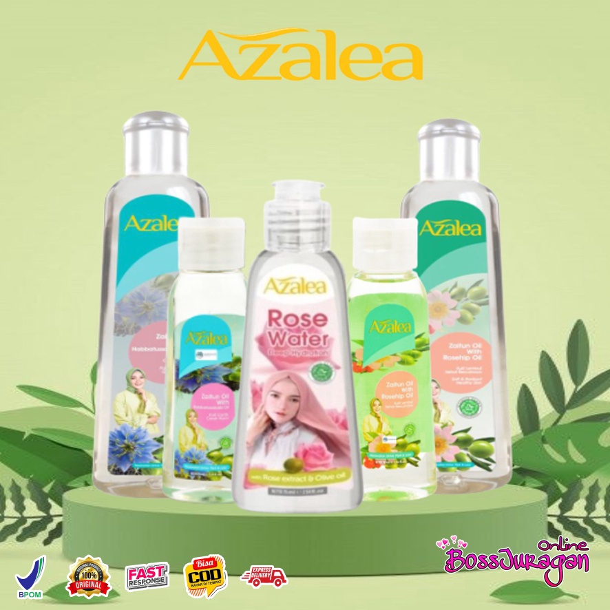 (BOSS) AZALEA Zaitun Oil with Rosehip Oil / Habbatussauda / Deep Hydration Rose Water 75ml 150ml