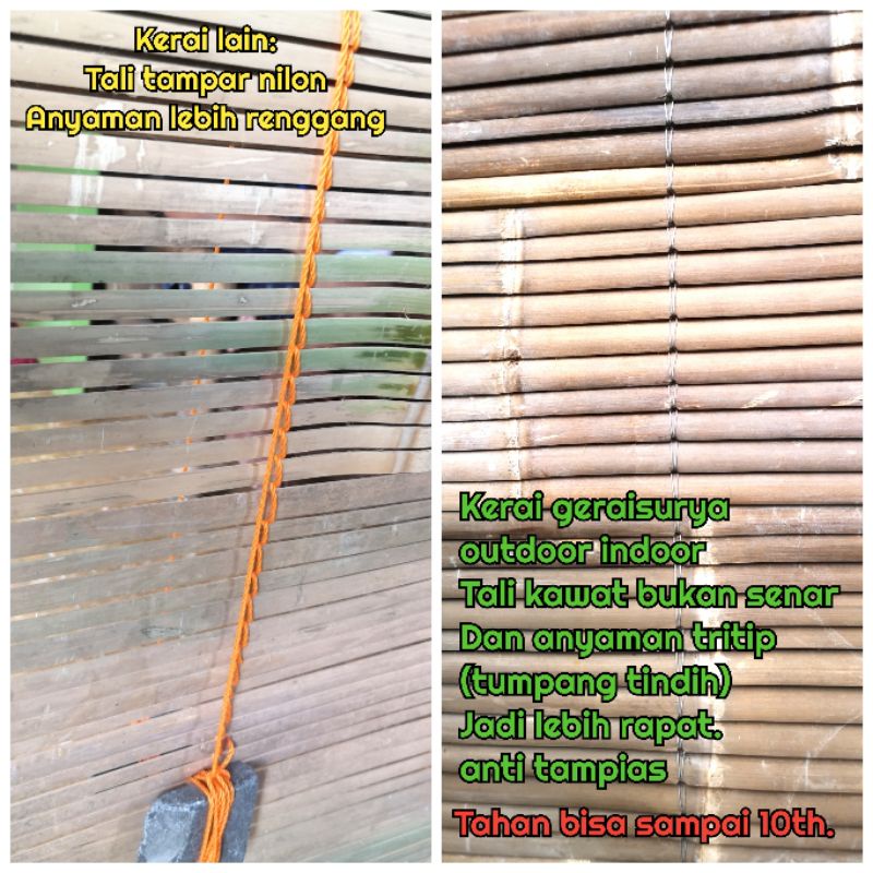 Premium KEREI BAMBU KERAI KRAI TIRAI OUTDOOR INDOOR