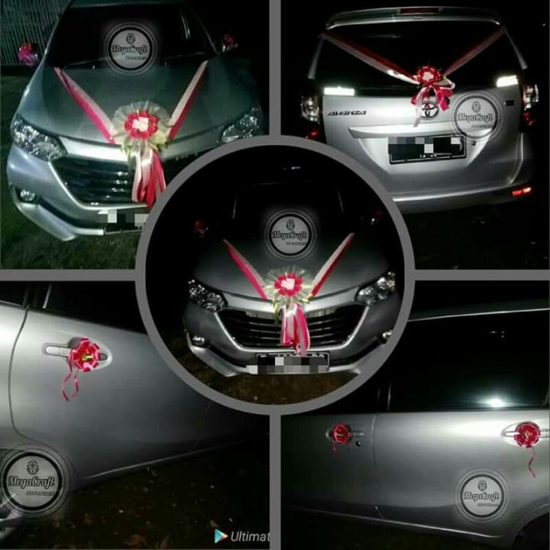 hiasan mobil pengantin/dekorasi mobil pengantin