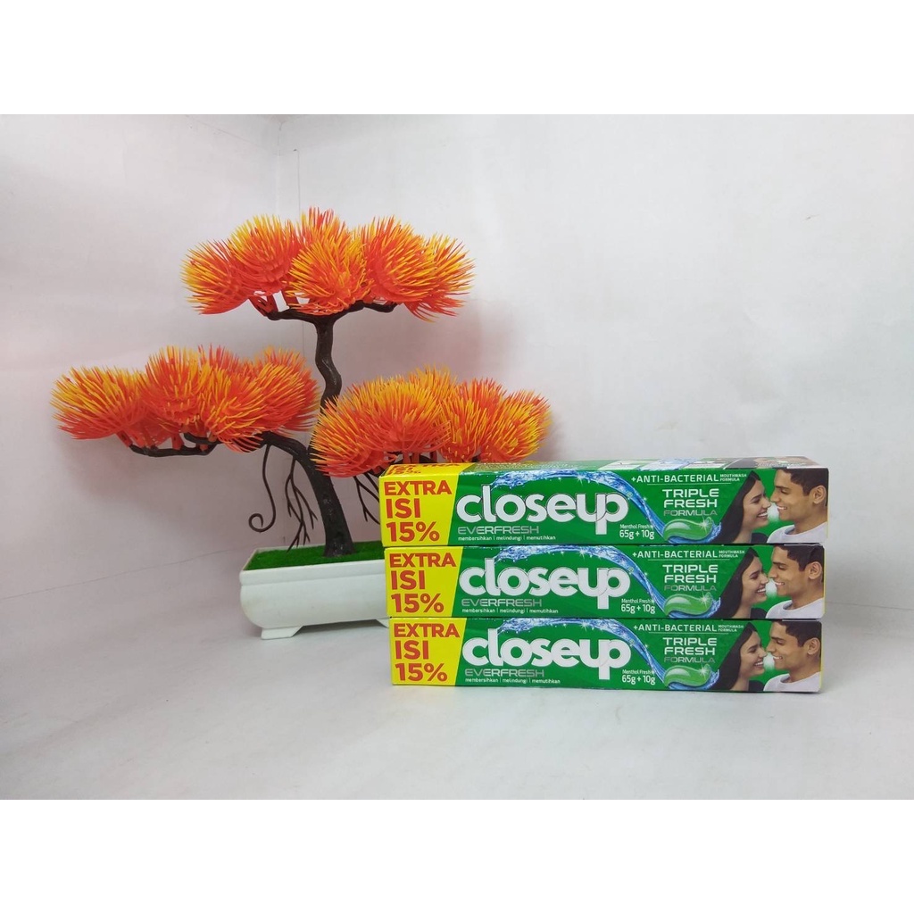 Close Up Pasta Gigi Green Menthol Fresh 65+10gr Tooth Paste Penyegar Mulut Menthol Original Kemasan Ekonomis