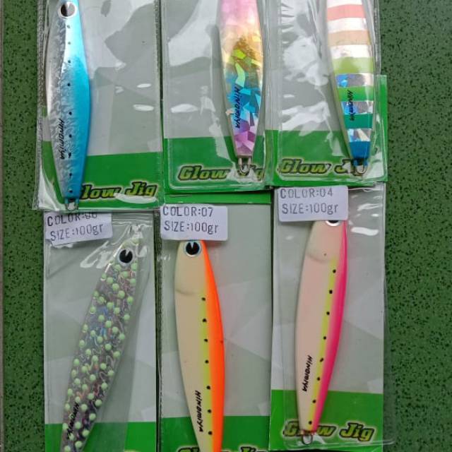 Metal jig hinomiya glow jig 100gram