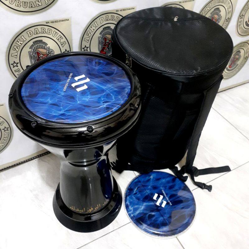 DARBUKA SOMBATI GEF/BAUT TANEM/SIZE 9INC HITAM GILAP FULSET/ MIKA GMP