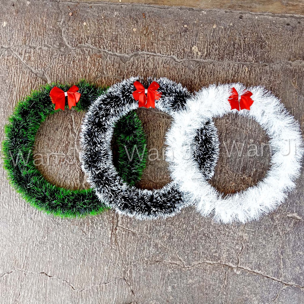 Hiasan KRANS MINI Natal Dekorasi Pintu Aksesoris Dinding Pohon Natal Christmas Garland Lingkaran