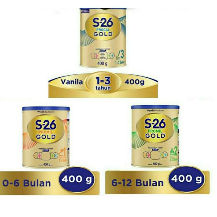 

[PRODUK CYHYV] S26 gold promil tahap 1, promil tahap 2 & procal tahap 3 - 400gr 7CS