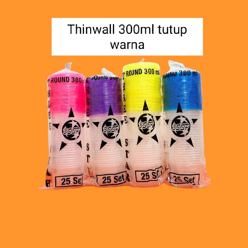 Thinwall 300ml tutup warna food container