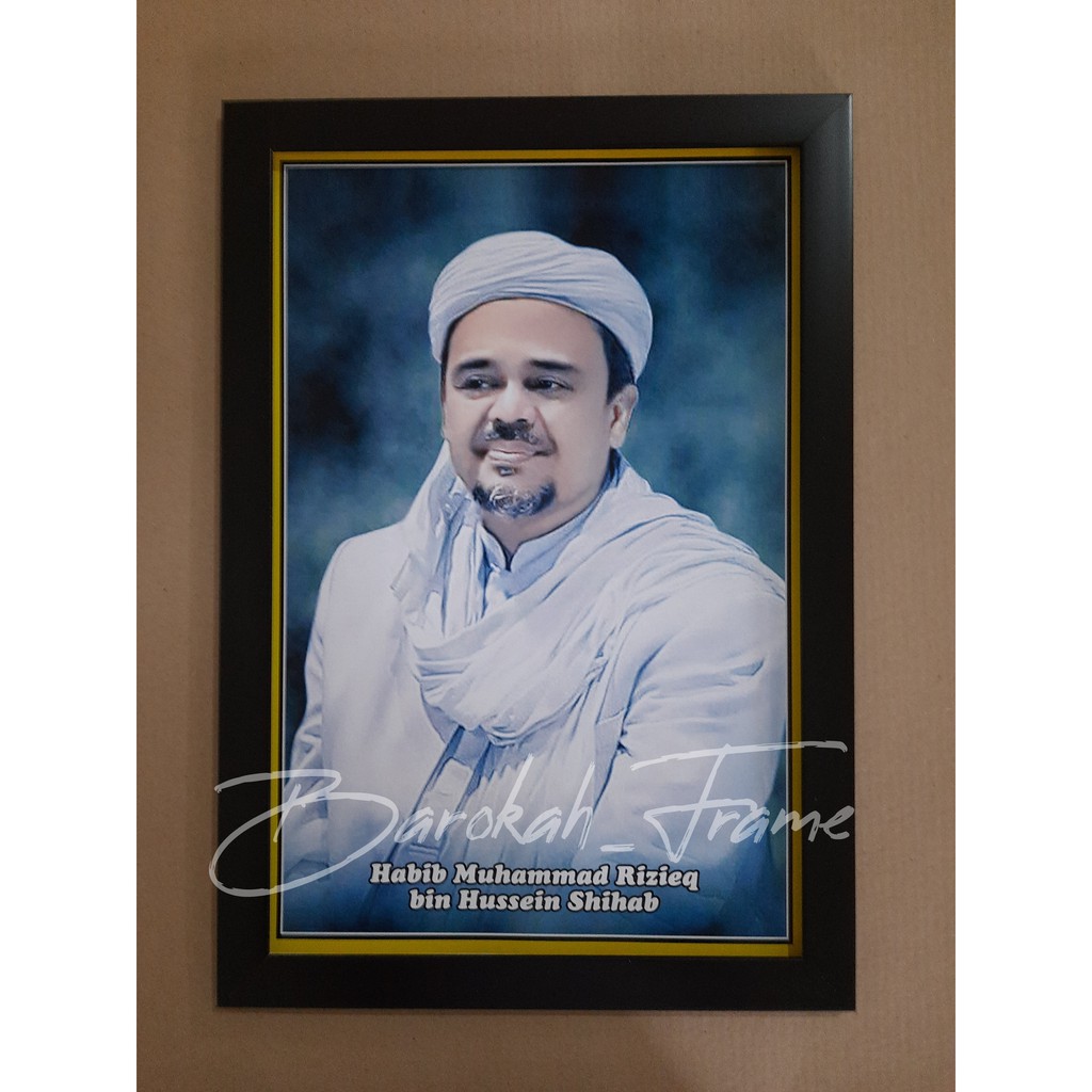 foto habib bingkai pigura foto habib dan ulama H.R.S A3+ BIRU