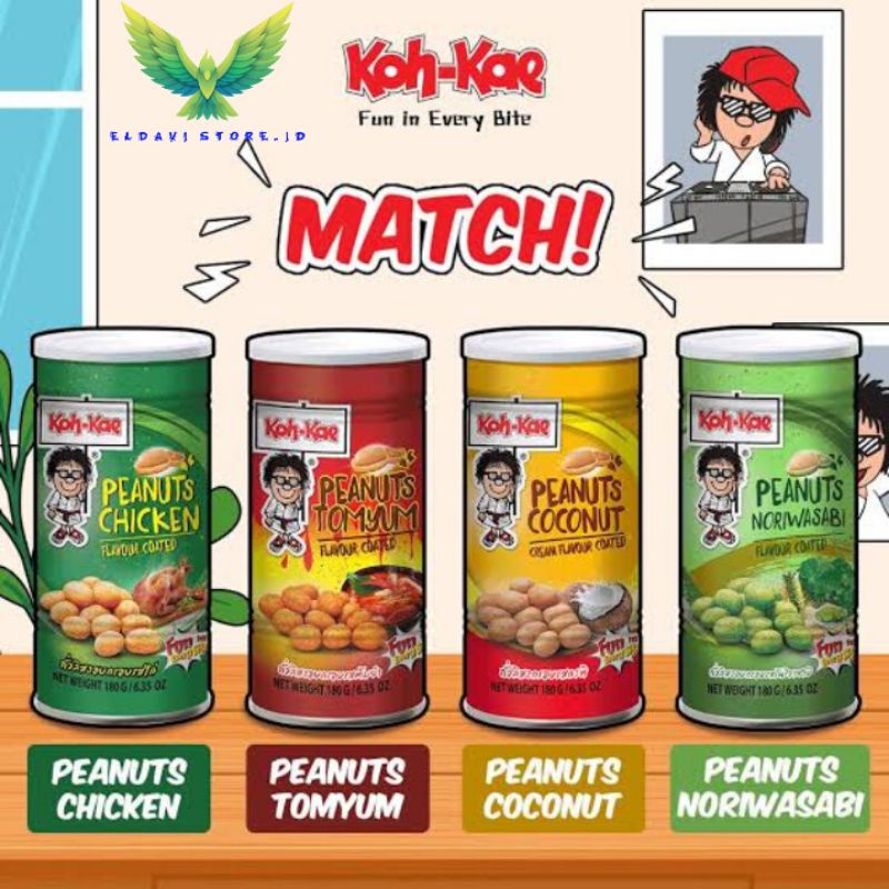 

KOH-KAE Snack Kacang Telur /No.1 Di Thailand / Snack Santai /Makanan Ringan / Nyemil / Ngemil / Makanan Import / Thailand / Makanan Instan