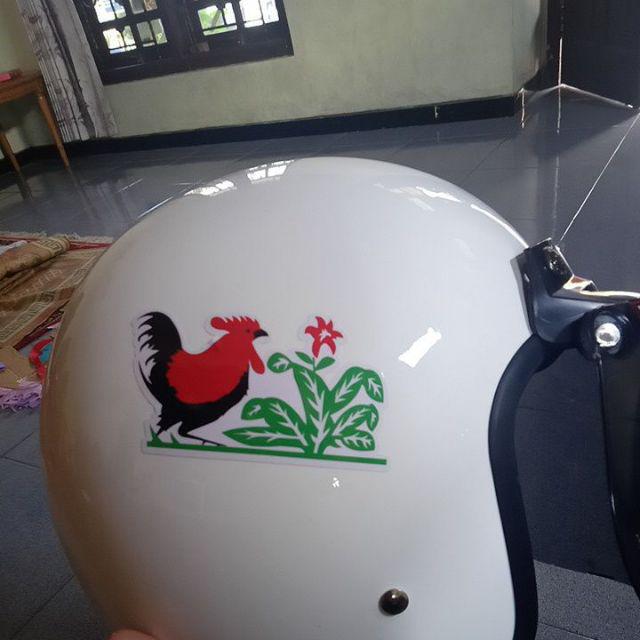 Sticker Stiker Cutting Decal Ayam Jago Mangkok Bahan 3m Premium