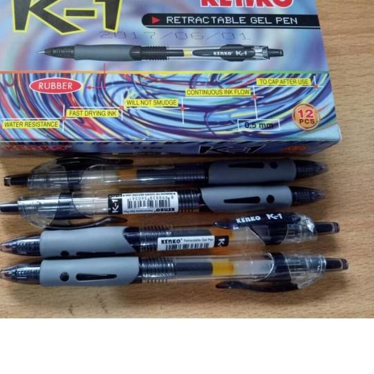 

➽ Pulpen Kenko K1 (Hitam/Biru)(Lusin) - Hitam ❇