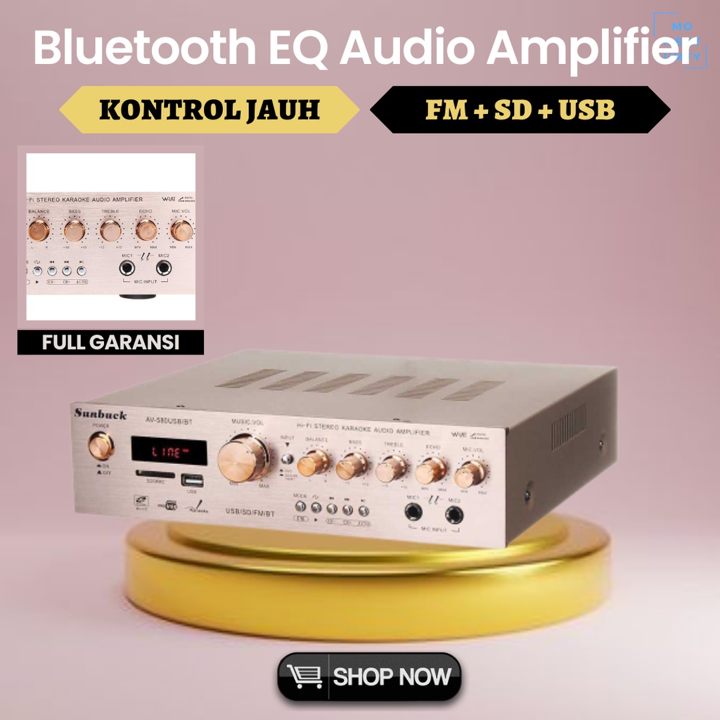 Sunbuck Aksesoris Audio Mesin Modul Power Speaker HiFi Amplifier Mini Bluetooth Wireless Speaker Sub