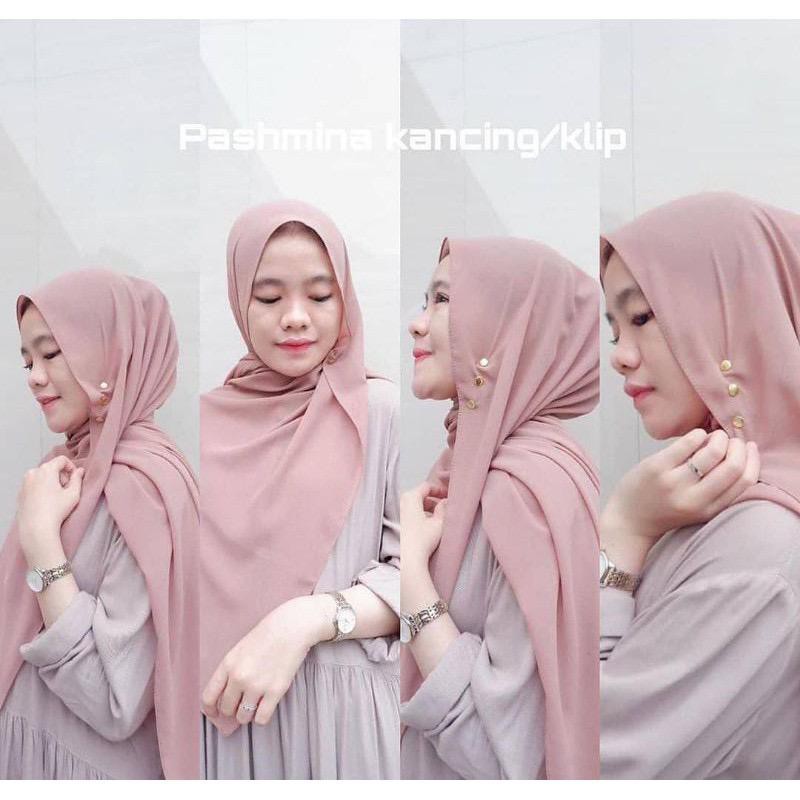 1KG MUAT 10PCS | PASHMINA KANCING INSTAN KLIP BABY DIAMOND SABYAN NON PET ANTEM HITS SELEBGRAM