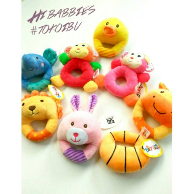 Rattle donut animal (boneka rattle)