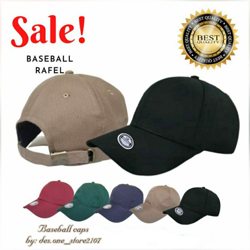 Topi Baseball polos rafel cakop  topi rafel polos baseballl caps