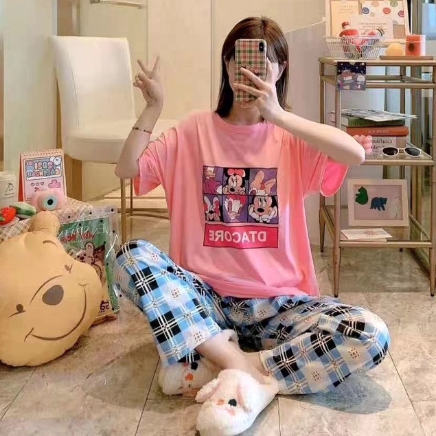 Piyama CP wanita baju tidur import jumbo/bigsize-CP MINNIE DTACORE