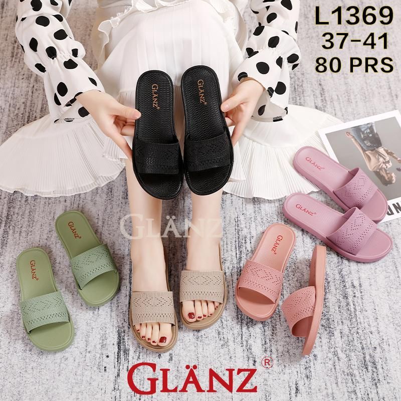 TERBARU Sandal Selop Karet Jelly Wanita Dewasa GLANZ L1369 Sandal Selop model rajut