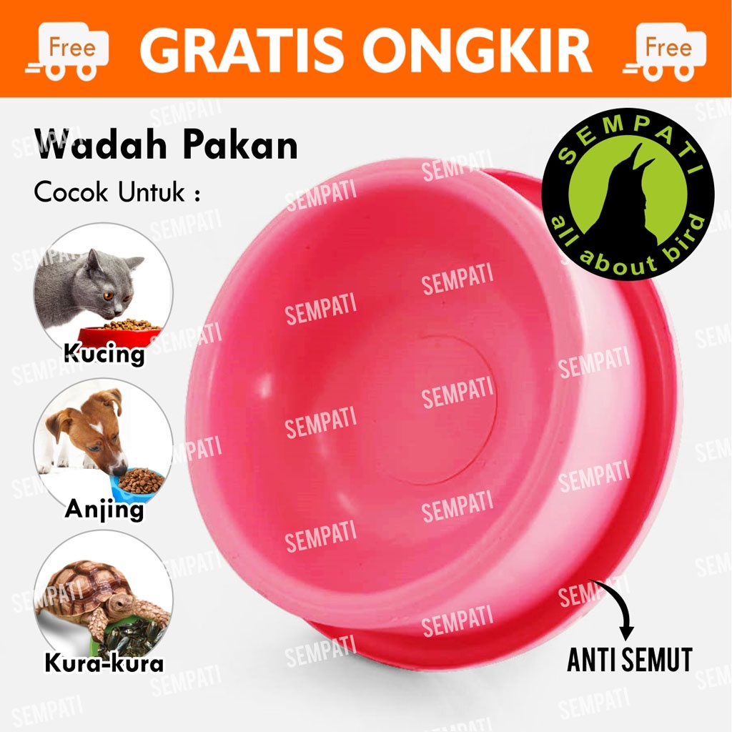 Mangkok Pakan Kucing Pet Bowl Anti Semut Tempat Makan kucing Mangkuk Plastik Tempat Wadah Pakan Minum Burung Anjing Hamster Cat Bowl / Dog Bowl / Cat Feeder