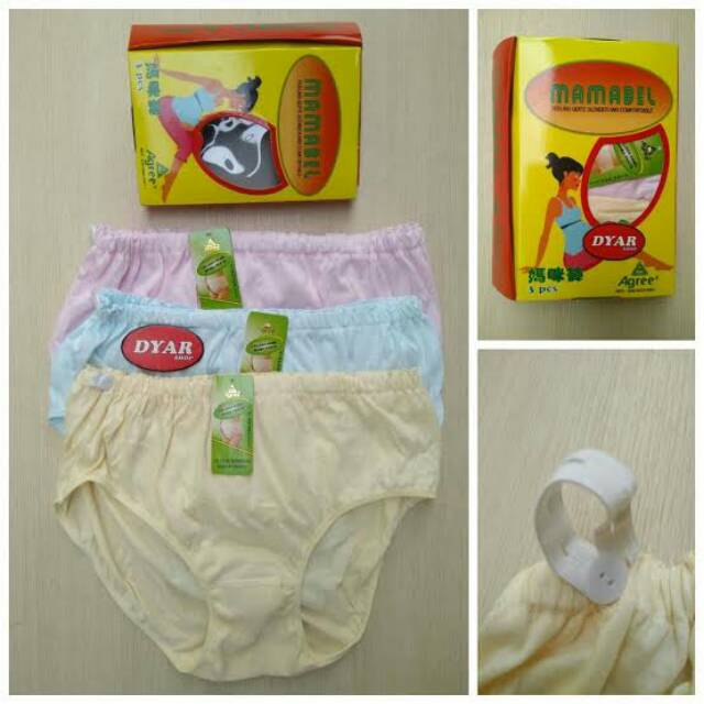 Celana Dalam Wanita Hamil H 514 / CD H514 Merek Agree Dari MAMABEL (Berkancing) Dus Kuning