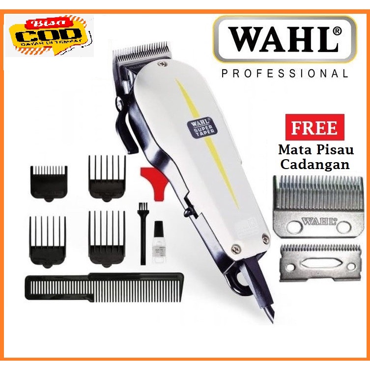 Alat Cukur Rambut WAHL Super Taper Hair Clipper + Mata Pisau Cadangan