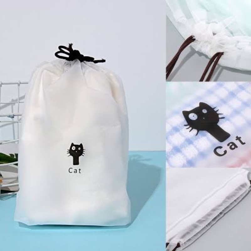 pouch dompet tas serut waterproof large besar satuan high quality