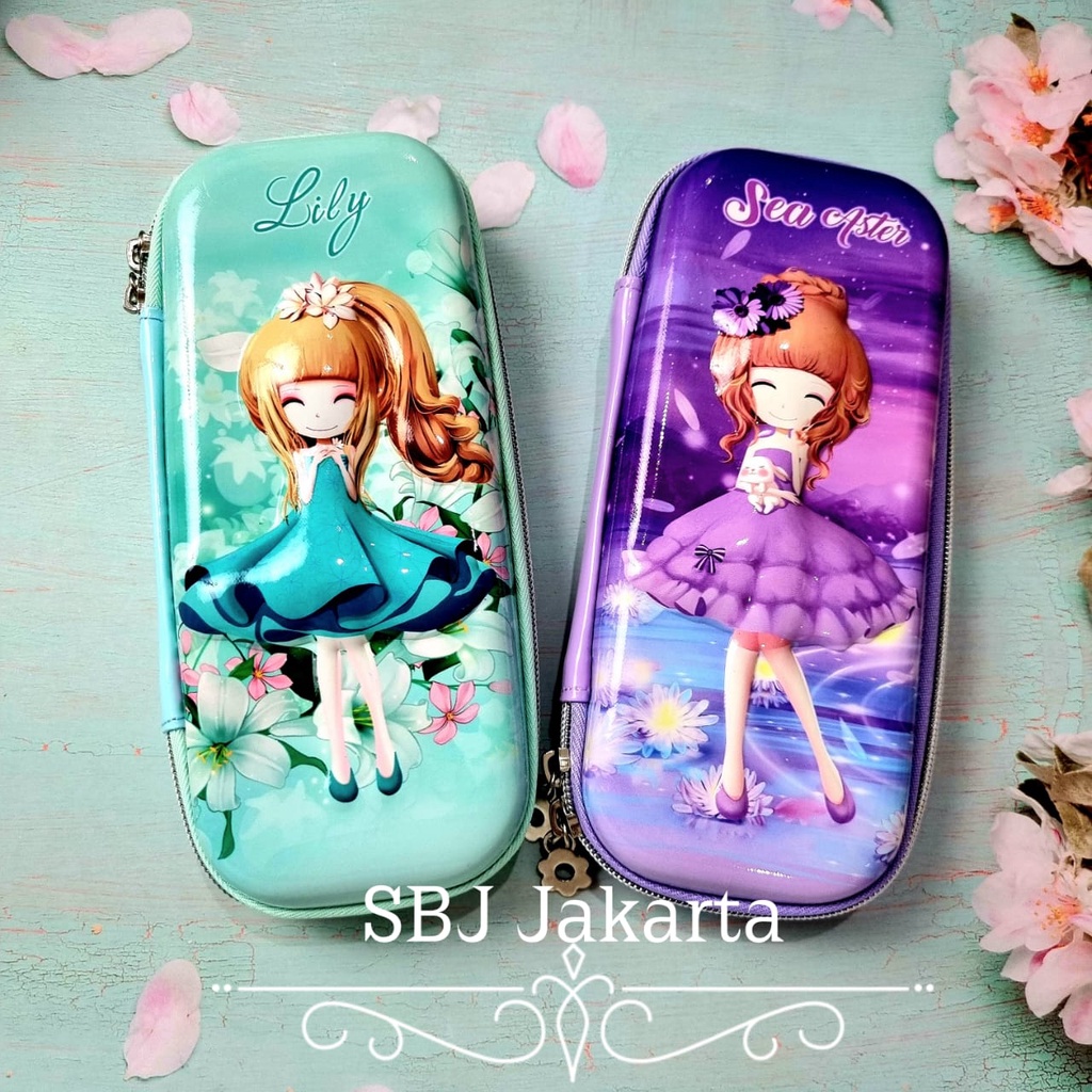 Tempat pensil Kotak pensil  3D Hardcase Lily Aster