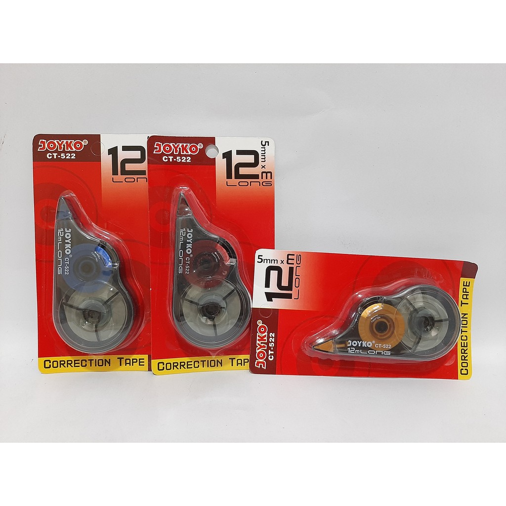 

Correction Tape Joyko CT-522 / 5mm x 12m / Penghapus Coretan tulisan