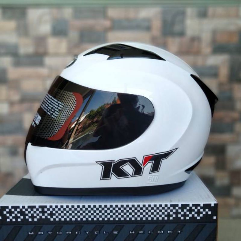 HELM KYT R10 WHITE PAKET GANTENG RED BULL-2