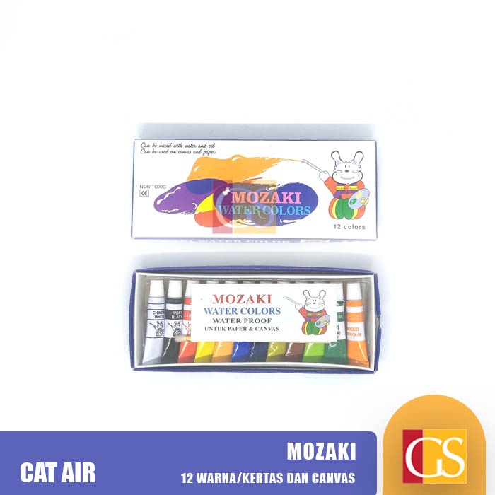 

CAT AIR WATER COLORS MOZAKI 12 WARNA