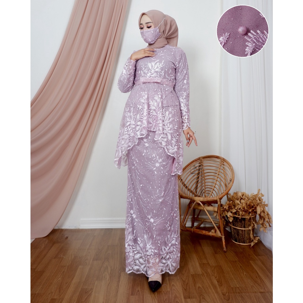 Permata Olshop / Setelan Kebaya Zahira DJ / Kebaya Wisuda Modern / Baju Setelan Wanita