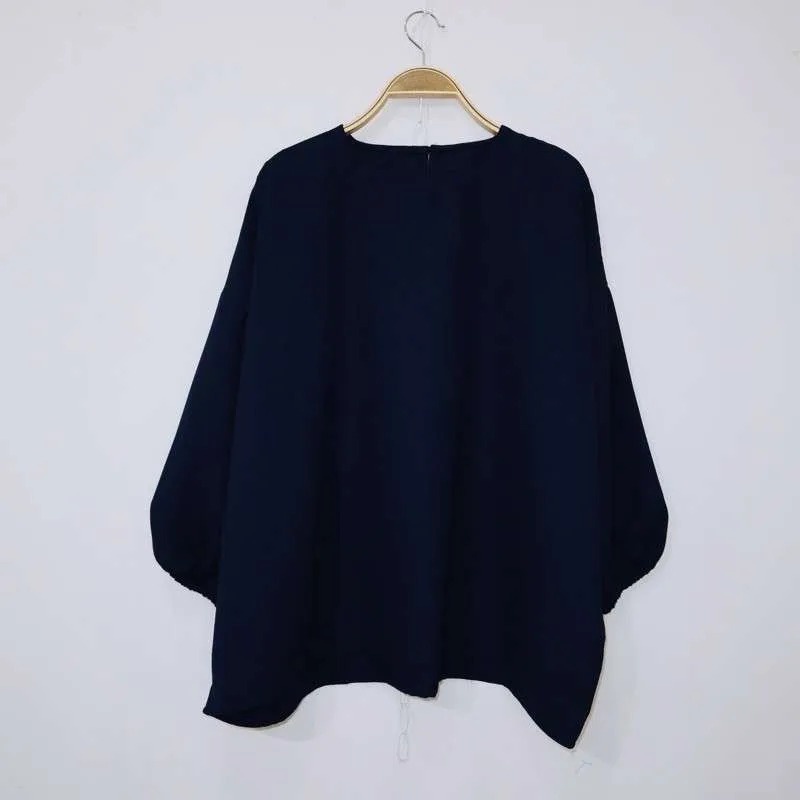 Ziva Blouse Atasan Wanita Bahan Rayon Twill Lengan Balon Karet Oversize Jumbo XXL LD 120 cm