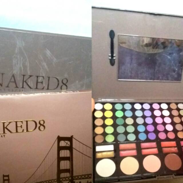 Naked eyeshadow lipstick blush on bedak shading palette palet makeup lengkap murah