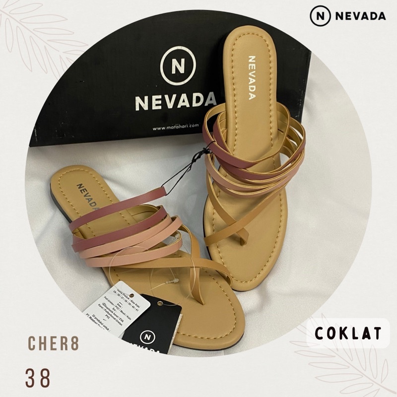 Nevada Sandal flat wanita jepit japit Sendal cewek branded Original