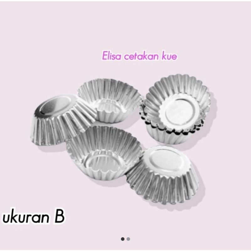 Cetakan kue sus pie susu/ Pie buah egg tart isi 20pcs size B - 6,5cm