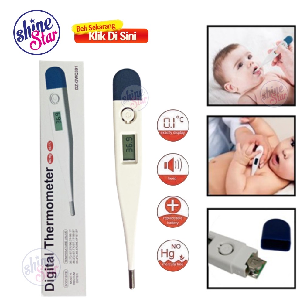 BISA COD - Termometer / Thermometer Digital Pengukur Suhu Tubuh Badan Orang Dewasa Anak Dan Bayi