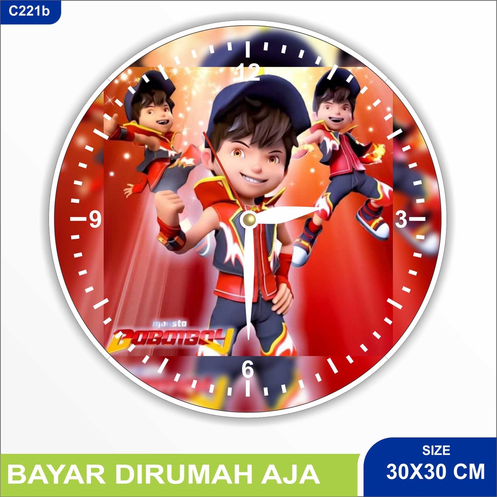 Jam Dinding Boboiboy/jam Dinding Karakter Animasi Super Hero Boboiboy dan Teman C221