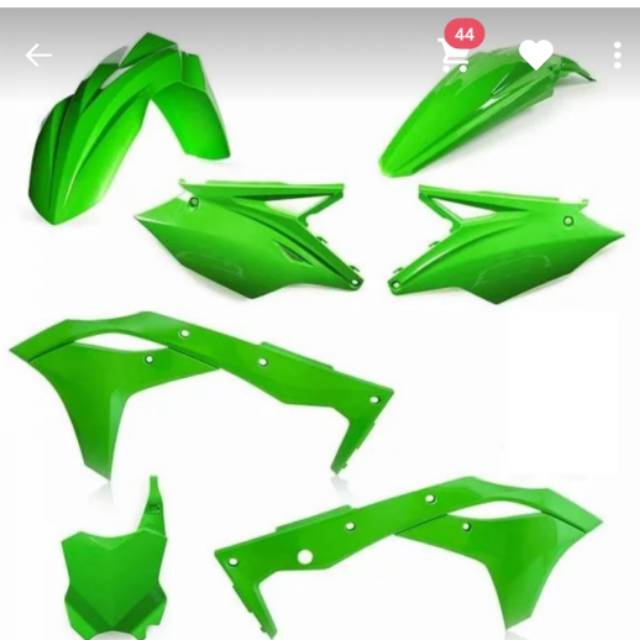 COVER KX 250 F MERK ACERBIS ORIGINAL WARNA IJO THN 2017 2018 2019 BODY SET KX250
