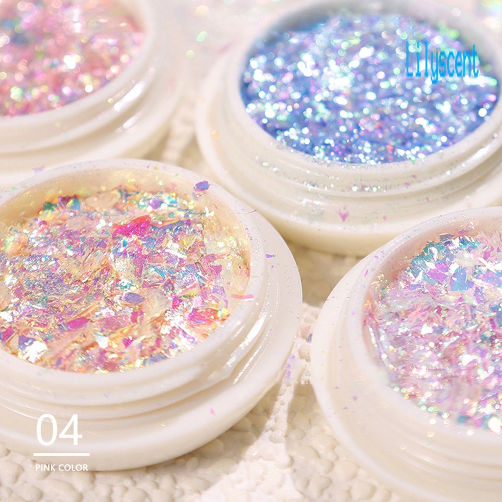 Lily Payet Glitter Portable Warna-Warni Untuk Nail Art