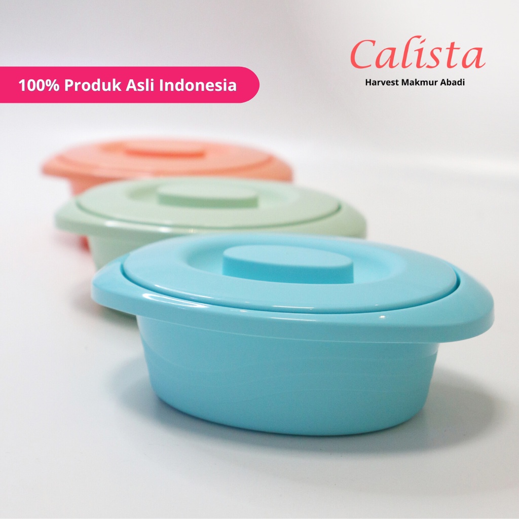 Calista Lotus Oval 700ml Set 2pcs Wadah Saji Makanan Tempat Penyajian Makanan Prasmanan/ Wadah Makanan