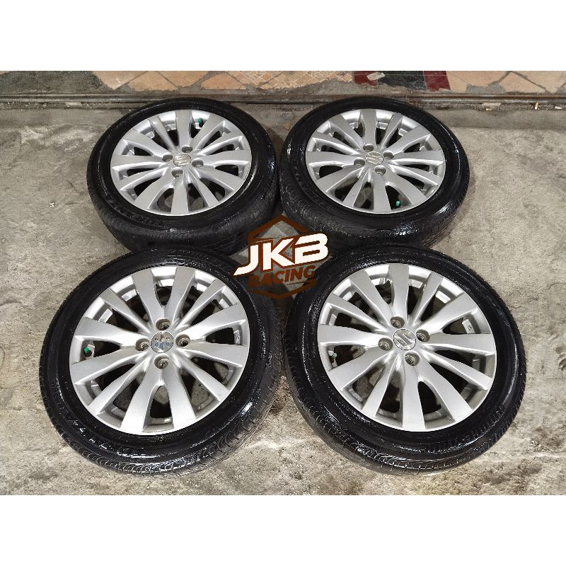 VELG MOBIL BEKAS OEM SUZUKI SWIFT R16 PCD 4X100 + BAN 185/55 R16