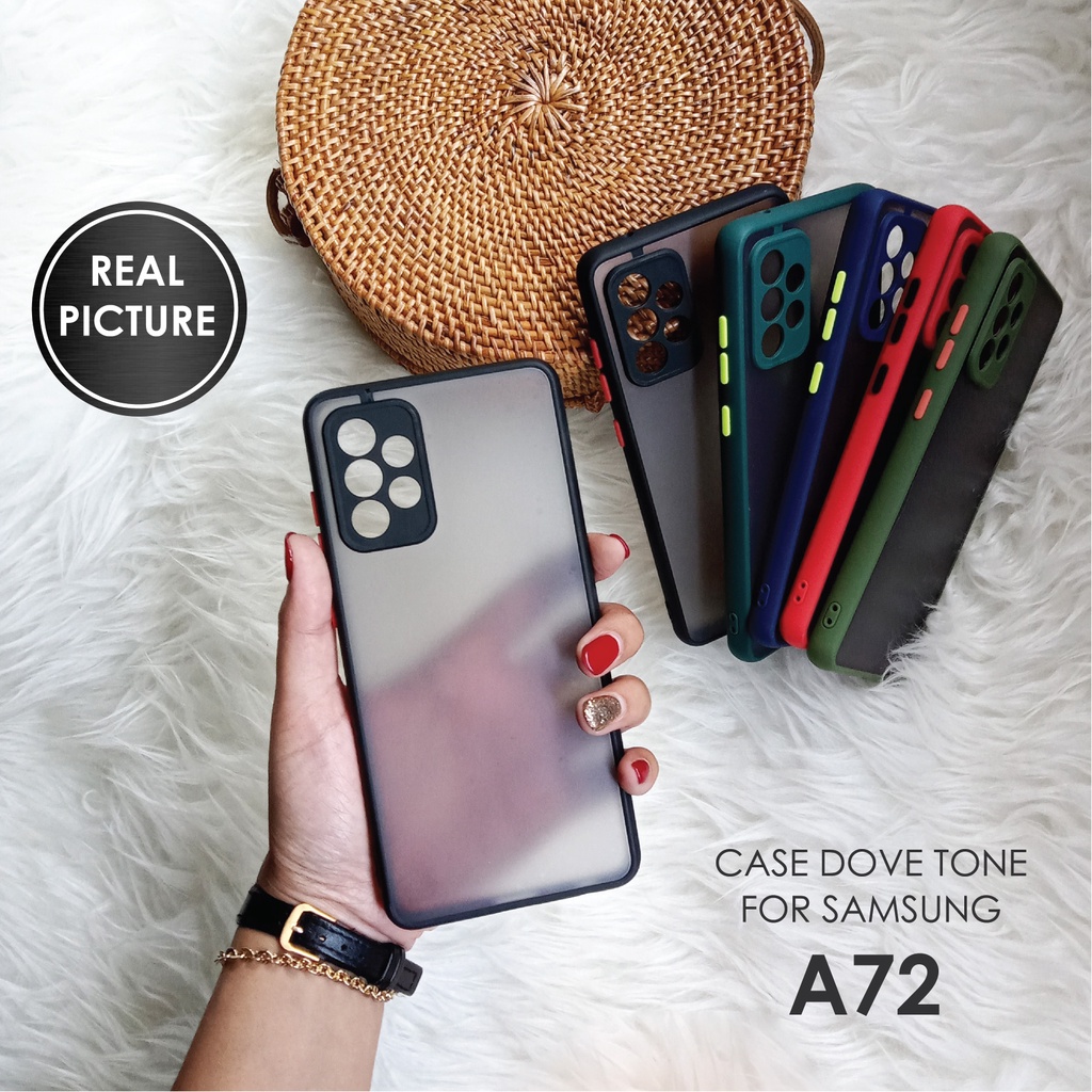 CASE HP SAMSUNG A72 SOFTCASE DOVE MATTE PLUS PELINDUNG CAMERA