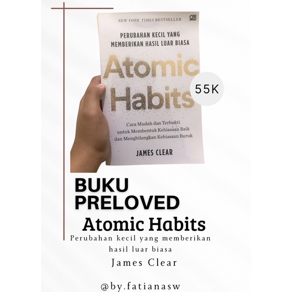 Buku preloved Buku bekas Buku Atomic Habits James Clear