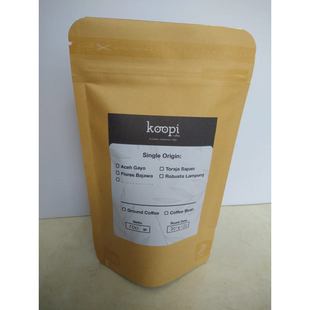 

koopi coffee Kopi Flores Bajawa 150g Roasted - Specialty Grade Coffee