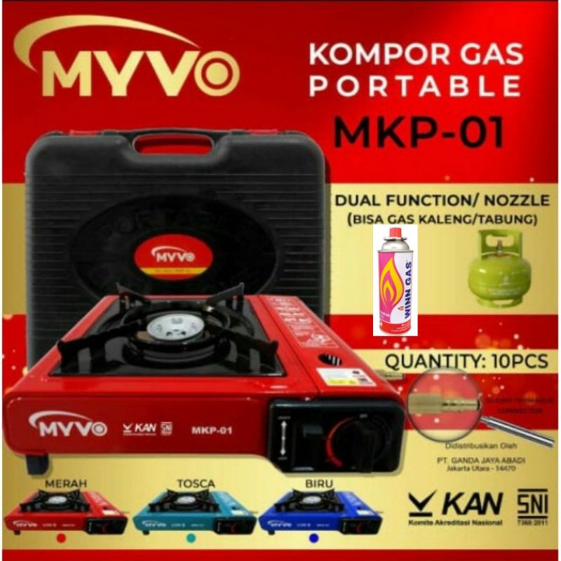 Kompor Portabel  2 In 1 , Kompor Kemping , Portable Gas Satu Tungku