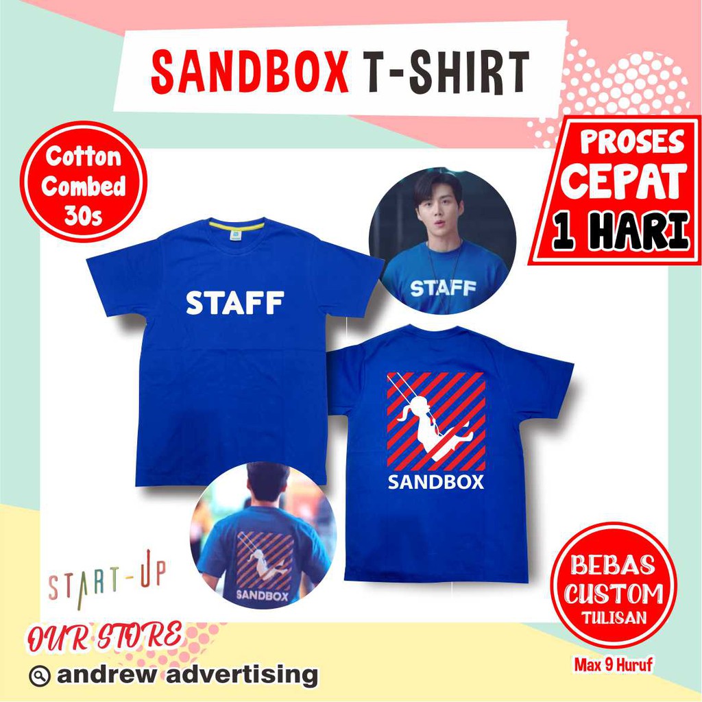 KAOS SANDBOX START-UP SERIES DRAKOR KOREA T-SHIRT BAJU DISTRO