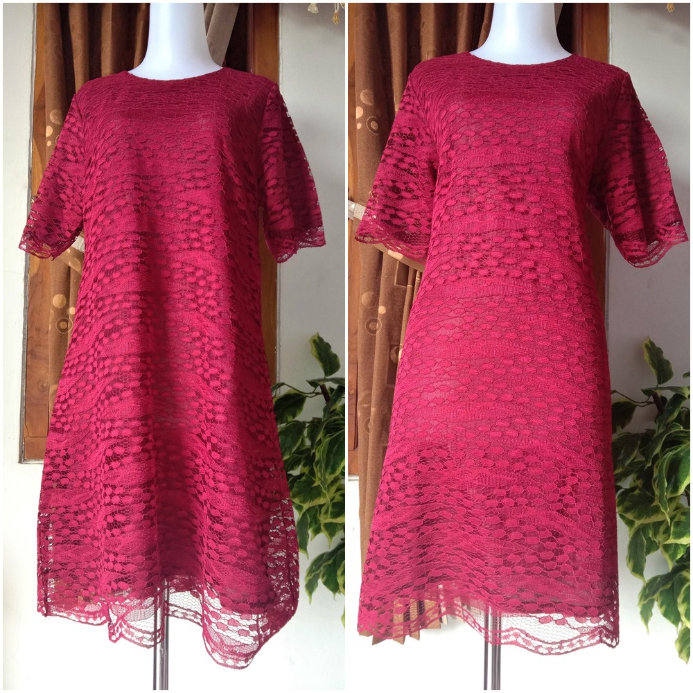Dress Brokat Agustine import