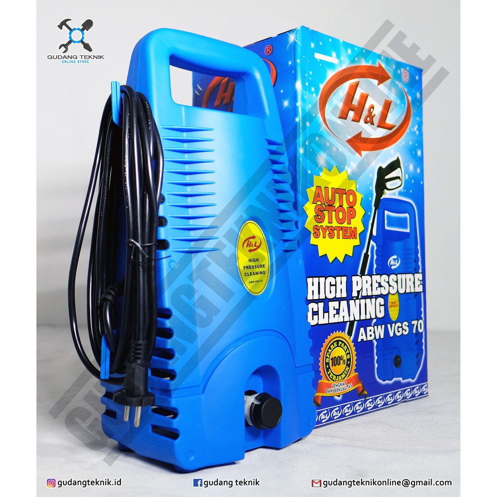 Alat Steam Cuci Motor Mobil HL VGS70 / Jet Cleaner High Pressure HNL H&amp;L VGS 70