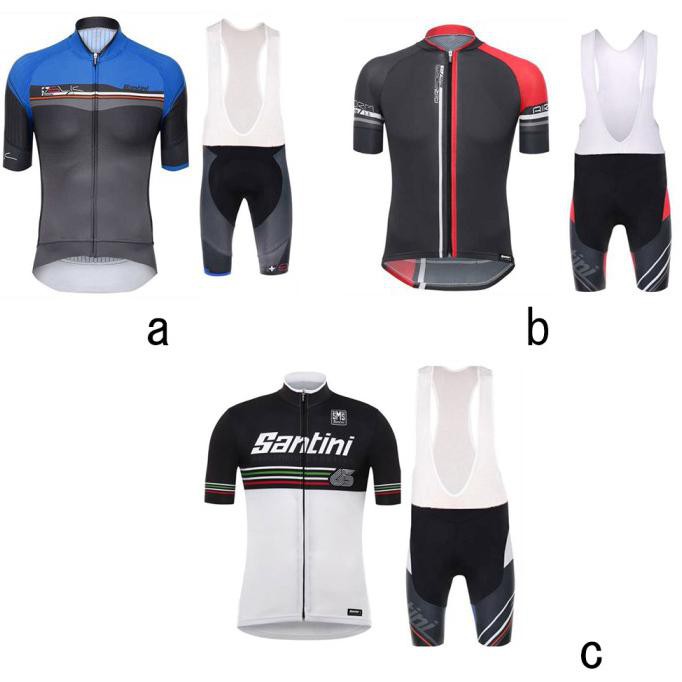 Jersey Set Sepeda Roadbike Mtb Santini - Biru, M The.Dad