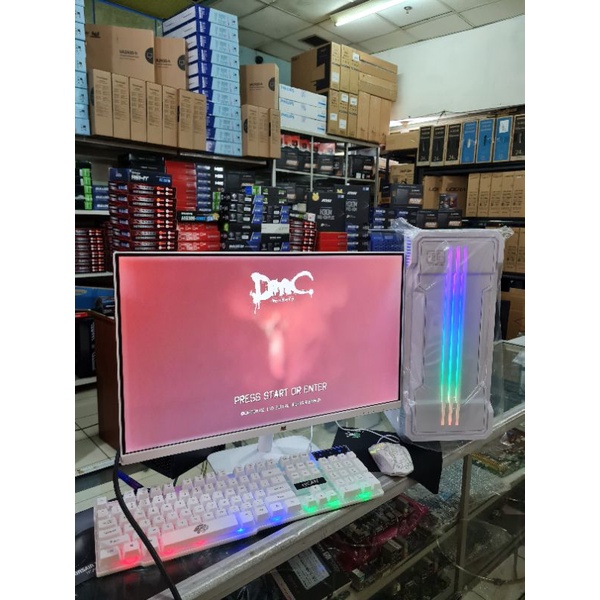 PC gaming editing i7 3770 ram 16 gb vga 4 GTX 1050 ti gb ddr 5 monitor 24in full set