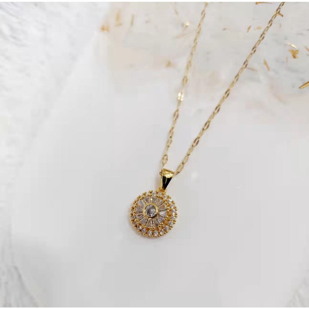 Kalung Titanium Permata Perhiasan Fashion 8624,8625