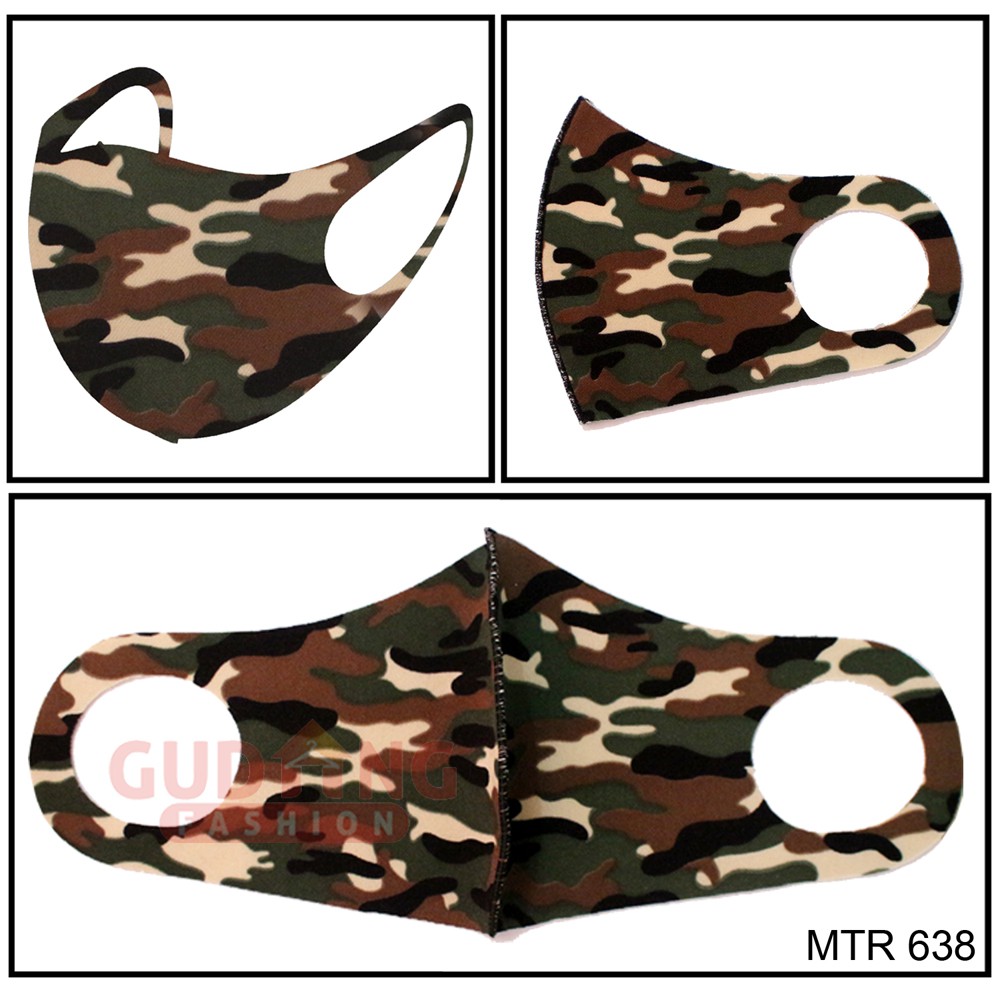 Masker Loreng Army Kain Scuba - MTR 638