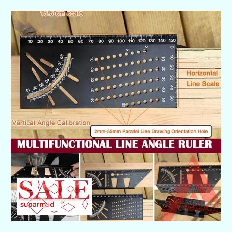 

0Sunsa0S Marking Ruler / 3D Miter Angle / Penggaris Segitiga / Speed Square 50Skunpk